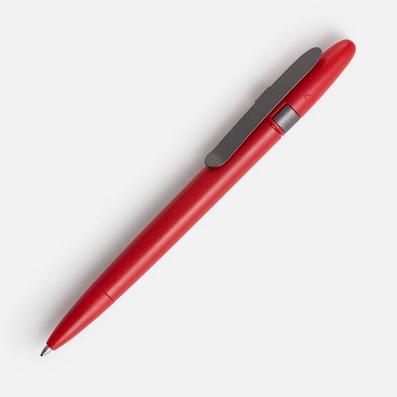 Ручка шариковая Prodir DS5 TSM Metal Clip, красная с серым-1