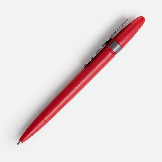Ручка шариковая Prodir DS5 TSM Metal Clip, красная с серым-2