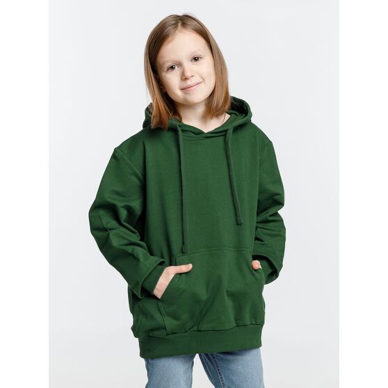 Худи детское Kirenga Kids 2.0, темно-зеленое-3