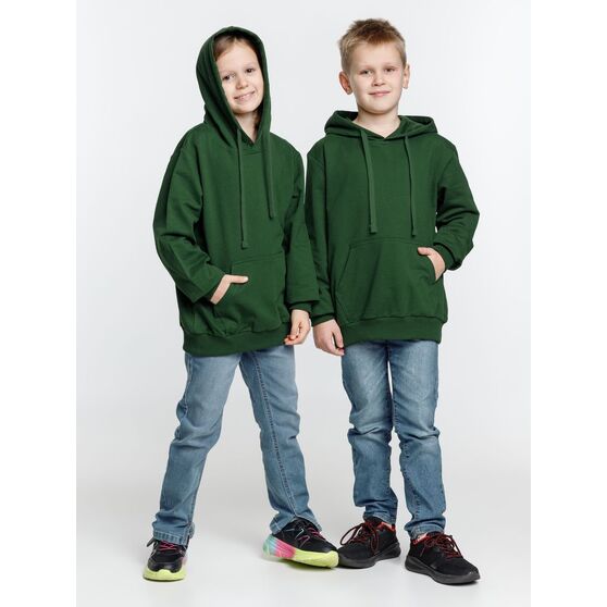 Худи детское Kirenga Kids 2.0, темно-зеленое-9