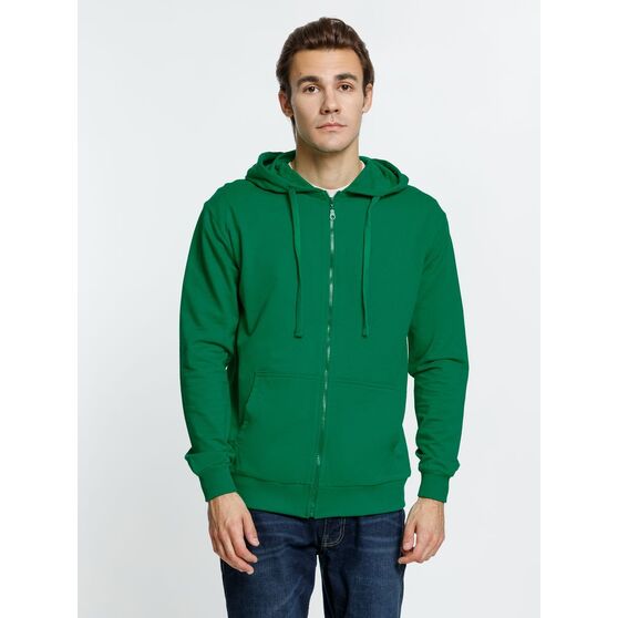 Толстовка на молнии с капюшоном Siverga 2.0, зеленая-7