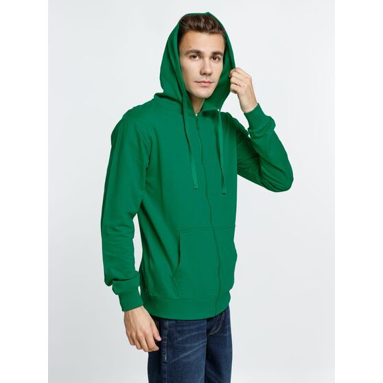 Толстовка на молнии с капюшоном Siverga 2.0, зеленая-8