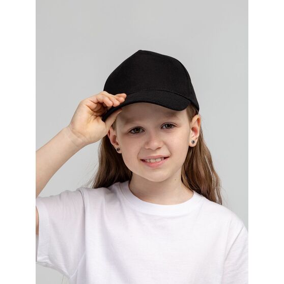 Бейсболка детская Standard Kids, черная-4