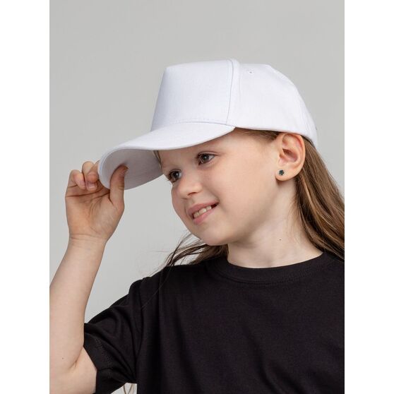 Бейсболка детская Standard Kids, белая-4