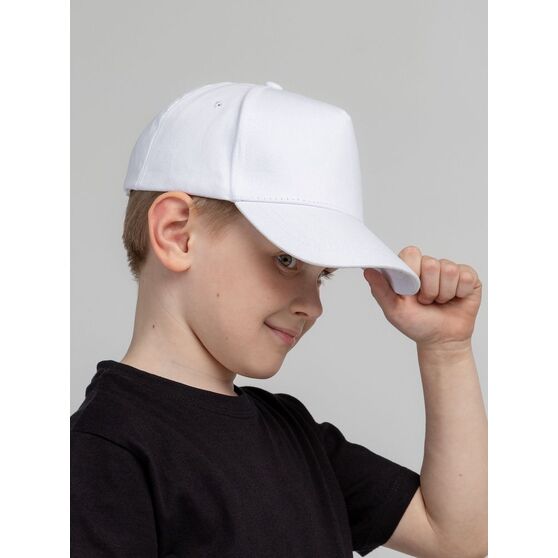 Бейсболка детская Standard Kids, белая-7
