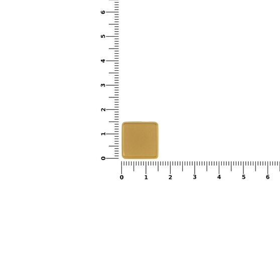 Квадратный шильдик на резинку Epoxi, матовый золотистый-3