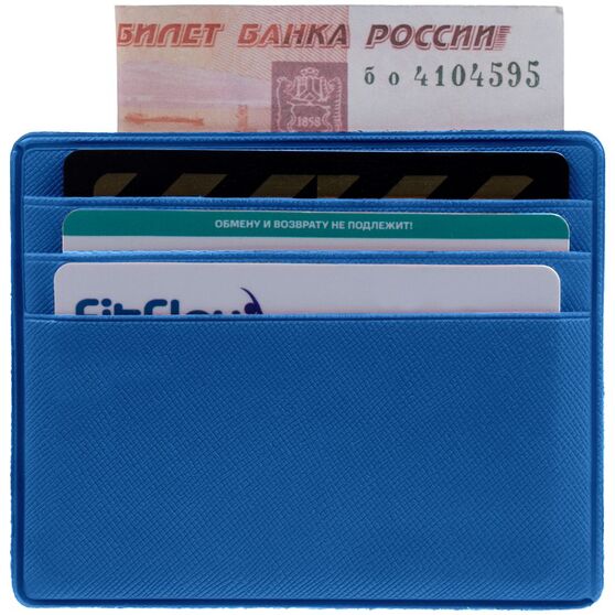 Чехол для карточек Devon, ярко-синий-4