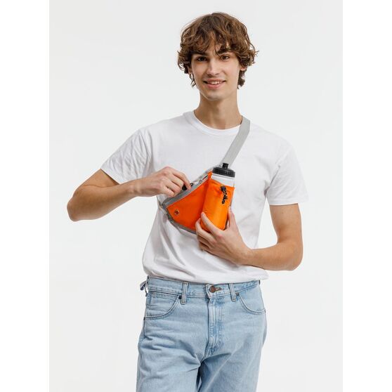 Сумка поясная с отделением для бутылки Waterun, оранжевая-6