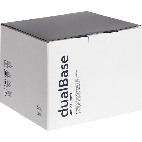 Кружка с подогревом и беспроводной зарядкой dualBase ver. 2.0 Matt, черная-15