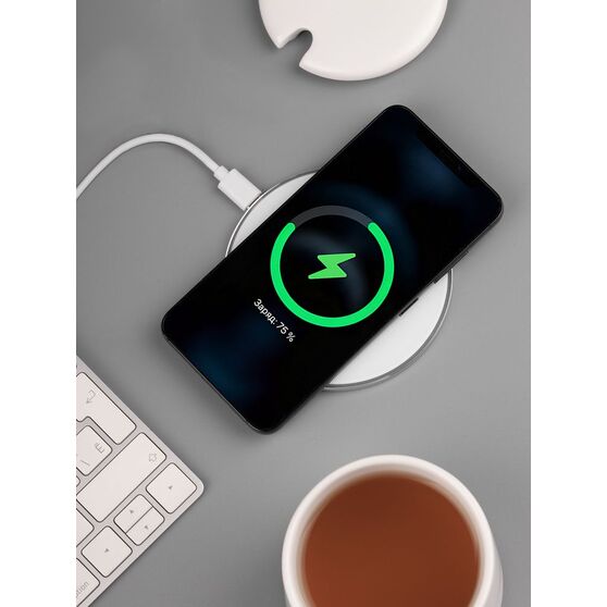 Кружка с подогревом и беспроводной зарядкой dualBase ver. 2.0 Matt, белая-13