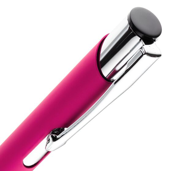 Ручка шариковая Keskus Soft Touch, розовая-4