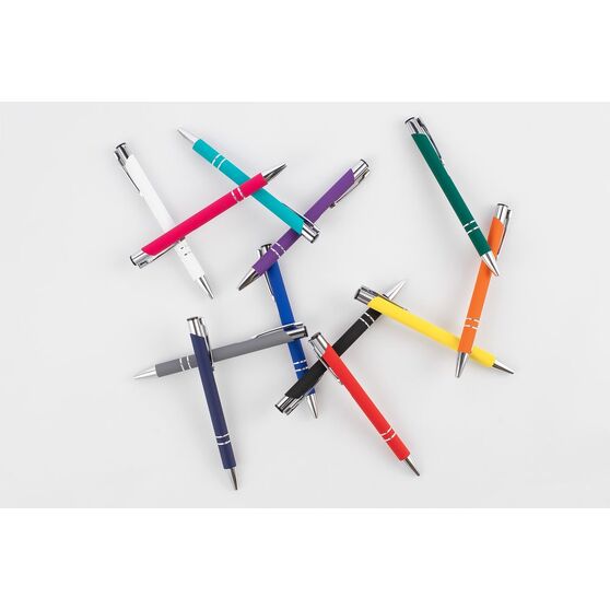 Ручка шариковая Keskus Soft Touch, розовая-5