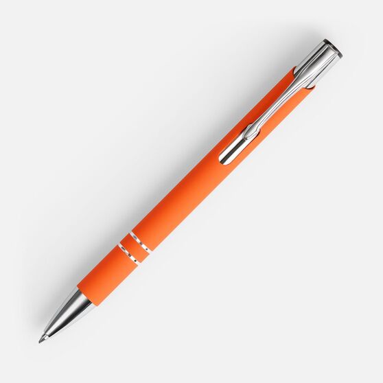 Ручка шариковая Keskus Soft Touch, оранжевая-2
