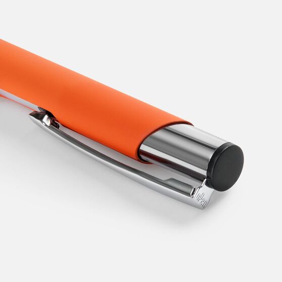 Ручка шариковая Keskus Soft Touch, оранжевая-3