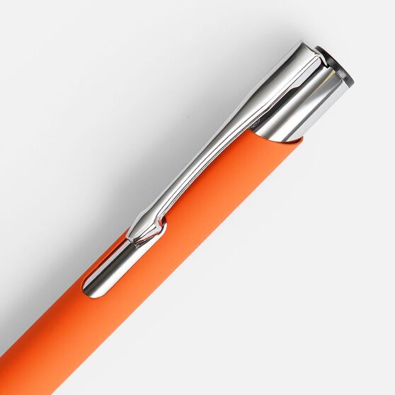Ручка шариковая Keskus Soft Touch, оранжевая-4