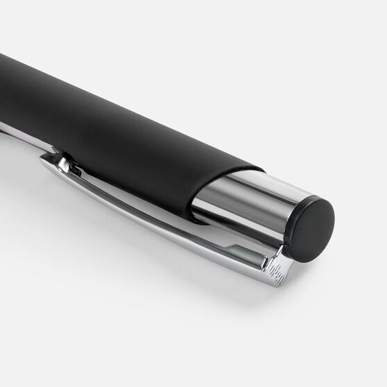 Ручка шариковая Keskus Soft Touch, черная-3