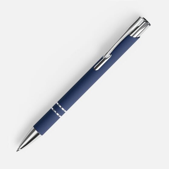Ручка шариковая Keskus Soft Touch, темно-синяя-1