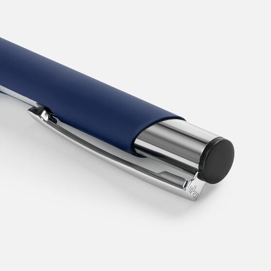 Ручка шариковая Keskus Soft Touch, темно-синяя-3