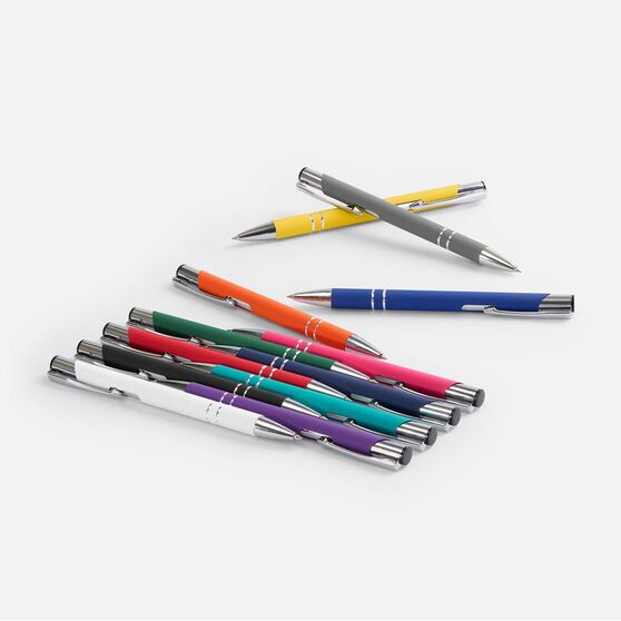 Ручка шариковая Keskus Soft Touch, зеленая-6