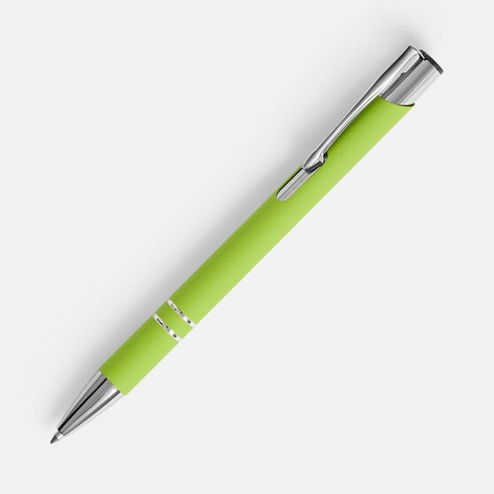 Ручка шариковая Keskus Soft Touch, зеленое яблоко-1