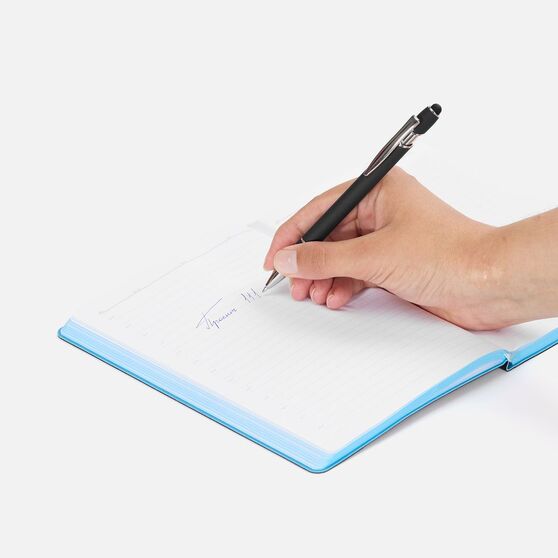 Ручка шариковая Pointer Soft Touch со стилусом, черная-4