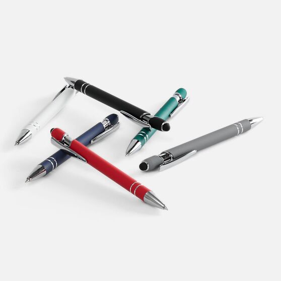 Ручка шариковая Pointer Soft Touch со стилусом, черная-5