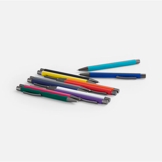 Ручка шариковая Atento Soft Touch, серая-5