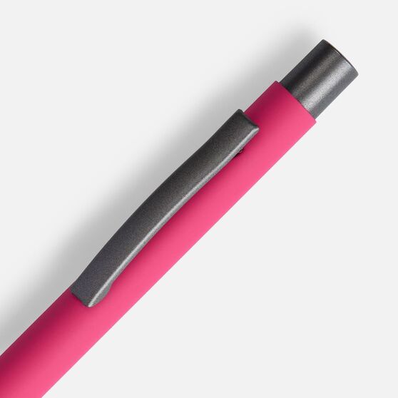 Ручка шариковая Atento Soft Touch, розовая-3