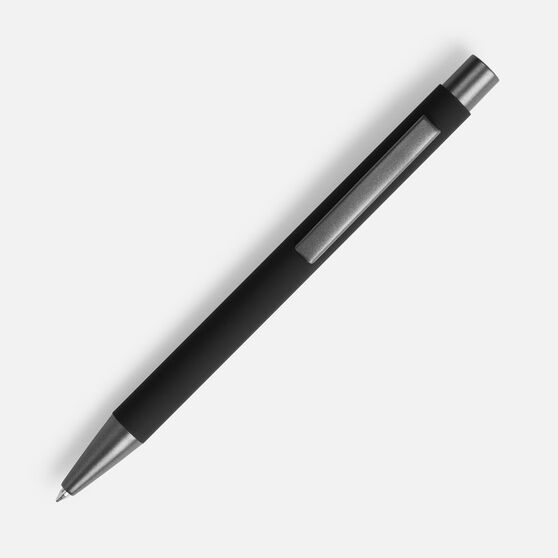 Ручка шариковая Atento Soft Touch, черная-2