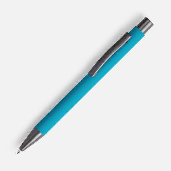 Ручка шариковая Atento Soft Touch, бирюзовая-1