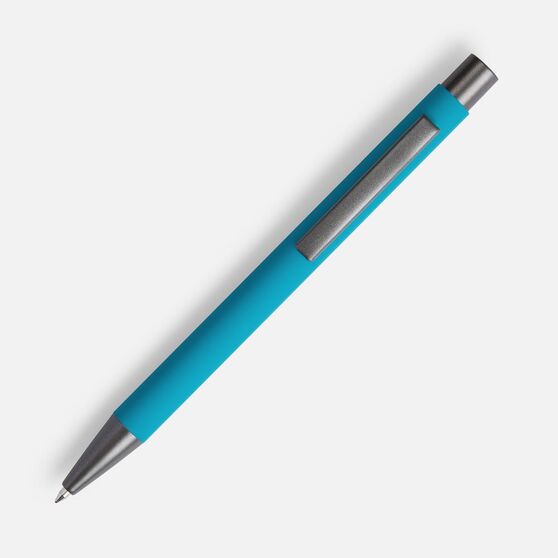 Ручка шариковая Atento Soft Touch, бирюзовая-2