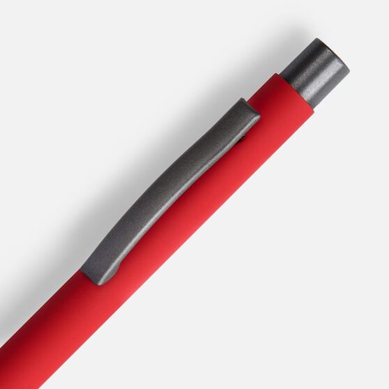 Ручка шариковая Atento Soft Touch, красная-3