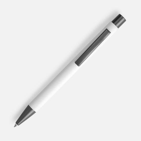 Ручка шариковая Atento Soft Touch, белая-2