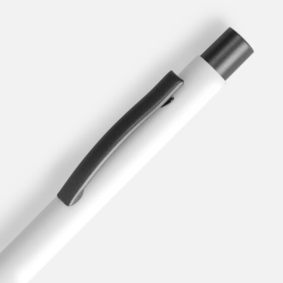 Ручка шариковая Atento Soft Touch, белая-3