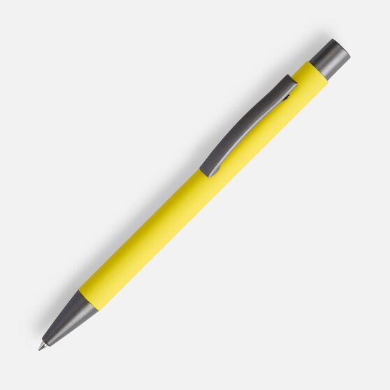 Ручка шариковая Atento Soft Touch, желтая-1