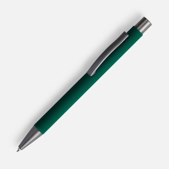 Ручка шариковая Atento Soft Touch, зеленая-1