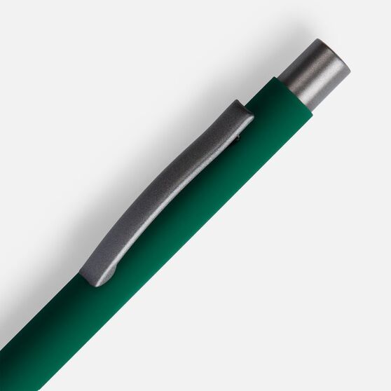 Ручка шариковая Atento Soft Touch, зеленая-3
