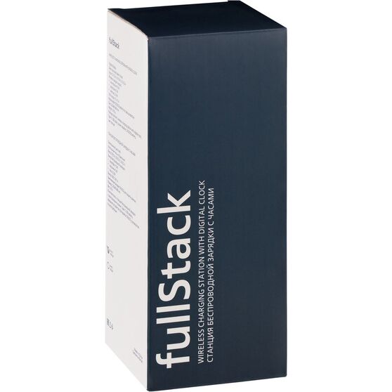 Станция беспроводной зарядки с часами fullStack, белая-13