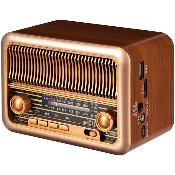 Bluetooth-колонка с радио Beatnik, коричневая-3