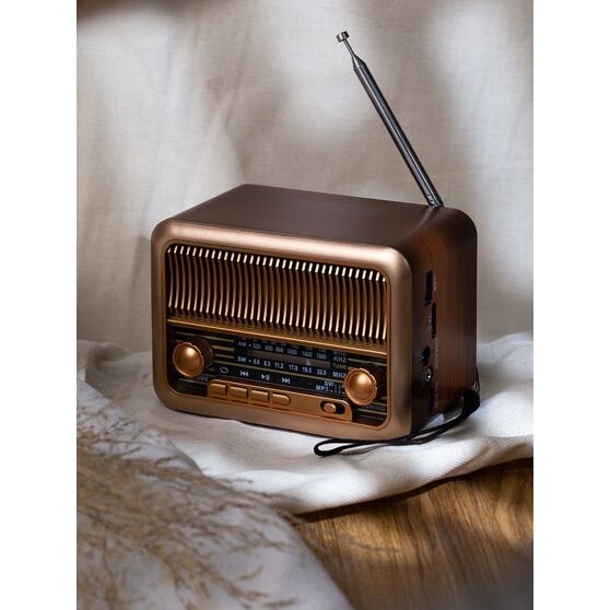 Bluetooth-колонка с радио Beatnik, коричневая-9