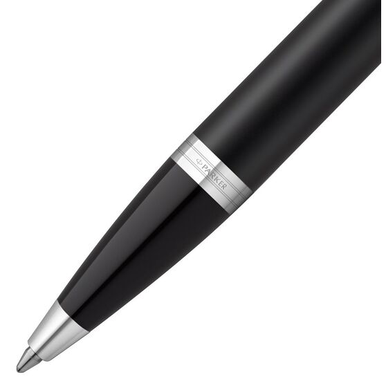 Ручка шариковая Parker IM Essential Muted Black CT, черная-3