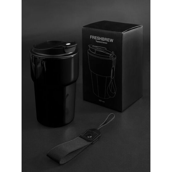 Термостакан Freshbrew, черный-10