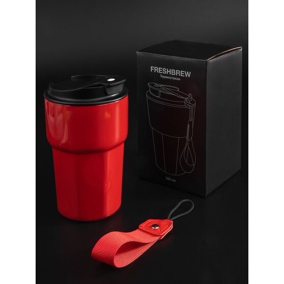 Термостакан Freshbrew, красный-10