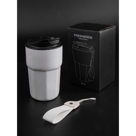Термостакан Freshbrew, белый-10