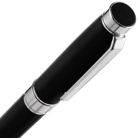 Ручка шариковая Broad Ring Soft Touch, черная-4