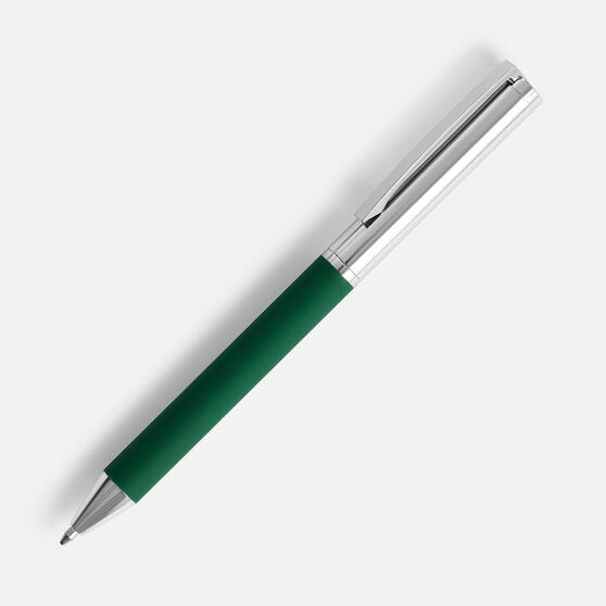 Ручка шариковая Eyeshot Soft Touch, темно-зеленая-1