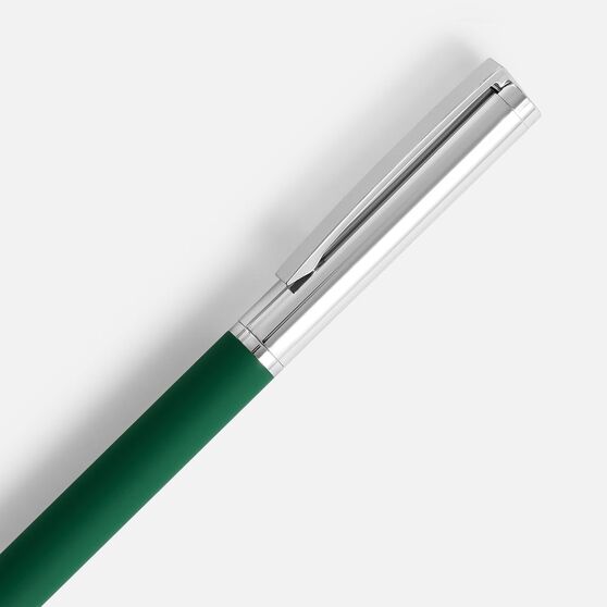 Ручка шариковая Eyeshot Soft Touch, темно-зеленая-3