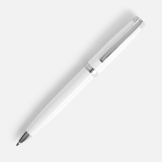 Ручка шариковая Letra Chrome, глянцевая, белая-2