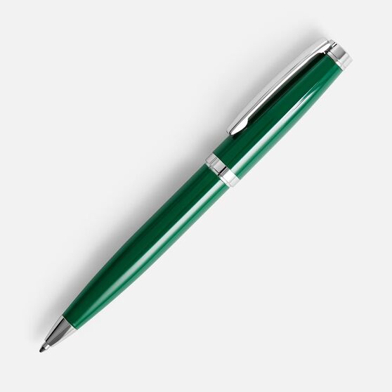 Ручка шариковая Letra Chrome, глянцевая, темно-зеленая-1