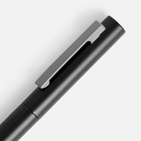 Ручка шариковая Inkolor, черная с серым-3
